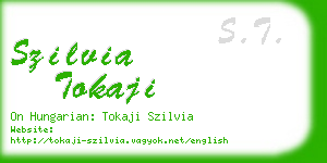 szilvia tokaji business card